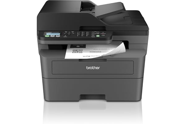 Brother MFC-L2835DW - Multifonction 4 en 1 (Impression/Scan/Copie/Fax) Laser Noir et Blanc - WiFi et Ethernet - Éligible au Forfait d'encre EcoPro