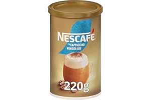 ‎NESCAFÉ NESCAFÉ GOLD Typ Cappuccino Weniger Süß, Getränkepulver aus löslichem Bohnenkaffee, koffeinhaltig, 1er Pack (1 x 220g)