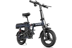 ENGWE T14 Folding Electric Bike 14'' Tires Portable E-bike, 48V 10Ah Removable Battery, 25 km/h Speed for Range of 30-70 km, City EBike for Adults Teens