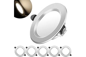 ASSTIKOO Spot LED Encastrable, 7W 700LM Equivalent 70W Incandescence AC 220-240V, Blanc Neutre 4500K Trou Φ75-95mm Encastré Lampe Plafonnier Plat Rond Pour salle de bain Cuisine Salon Couloir, Lot de 6