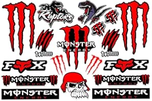 XUZOPIM Monster Energy Sticker Motorcycle Cool Motorcycle Helmet Sticker Stickers For Motorcycles, Skateboards, Cars And Off-Road Bikes