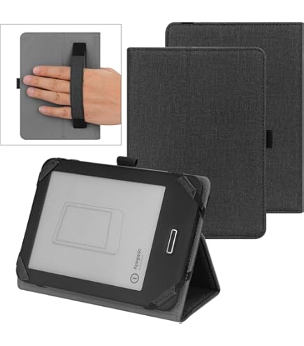 Pochette Nylon MyGadget Pour Tablette Jusqu'à 6" - Protection 17x12.5 Cm - Kindle Paperwhite, IPhone Mini - Noir Soft Touch