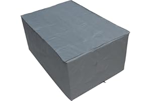Oxbridge Grey Small Rectangle Outdoor Garden Table Cover 1.52m x 1.04m x 0.71m/5ft x 3.4ft x 2.3ft 5 YEAR GUARANTEE