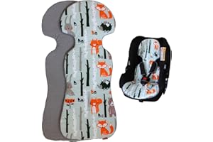 ByBoom Basics Baby Sitzauflage, Sitzeinlage 77x32 cm, Baumwoll- und Frotteeseite, für Babyschale, Autositz (z.B. Maxi-Cosi, Britax-Römer, Cybex), Kinderwagen, Buggy, Fahrradanhänger - Made in EU
