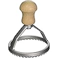 Eppicotispai Aluminum Round Ravioli Stamp with Beechwood Handle, 3-Inch