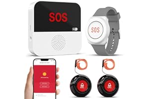 ChunHee Notrufknopf für Senioren Senioren Notruf Tuya WiFi Smart Notrufklingel Alert System für ältere Patienten Behinderte,Kinder