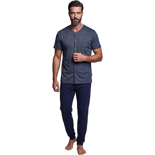 Camicia da notte da uomo a maniche lunghe, anche in taglie