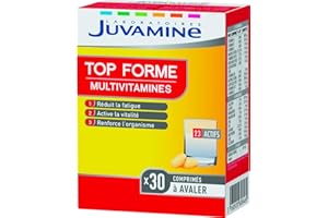 JUVAMINE - Top Forme Multivitamines - Aide à réduire la fatigue - Soutient l'immunité - 30 Comprimés à avaler - Fabrication Française