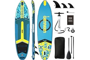 ‎EGGORY EGGORY Aufblasbares Stand Up Paddle Board Surfbrett SUP Komplettes Paddleboard Zubehör Verstellbares Paddel, Pumpe, ISUP Reiserucksack, Leine, wasserdichte Tasche, Erwachsene Paddelboard
