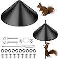 TERRIFI Squirrel Baffle for Bird Feeder Pole, 14-Inch Black Plastic Squirrel Proof Baffle, Squirrel and Raccoon Guard for Bird Houses and Feeders, Fits Shepherd Hooks (1 Pack)