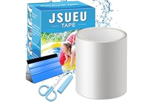 JSUEU Pool Reparaturset,Wasserdichtes Klebeband für Pool Folienbecken, Pool Flicken Unterwasser TPU Luftmatratze Reparaturset 10 * 150 cm Reparaturband für Pool, Swimming Pool Repair Kit