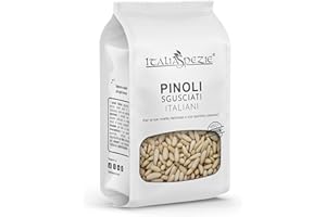 Pinoli sgusciati italiani, pacco da 350 g - Primissima qualità - frutta secca italiana al naturale, senza conservanti - senza sale - ideali per pesto alla Genovese - Italia Spezie
