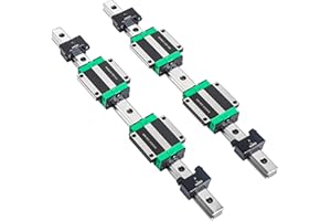 CNCMANS HGR20 Linearführung Set 2 Stücke HGR20-800mm Linearschienen mit 4 Stücke HGW20CC Gleitblock + 4 Stücke Begrenzungsblock für Maschinen und automatisierte Geräte