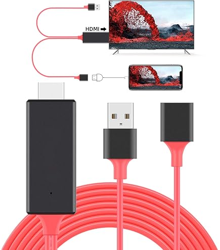 Câble USB 2.0 Mâle Vers HDMI - 0,5 M - Pour Alimenter Télés, Moniteurs, Projecteurs Depuis PC - 6