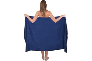 Textile Do Extra Large Super Jumbo Bath Sheet Towel 100% Egyptian Cotton XL Bath Sheets(100 x 200 cm-600 GSM) (Blue)