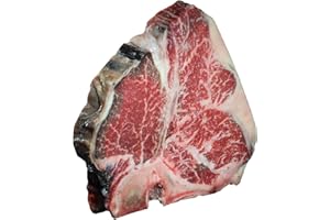 ‎METZGEREI DER LUDWIG Porterhouse-Steak (700g) - Dry Aged, großes Steak mit Roastbeef- & Filetanteil, zum Grillen oder Kurzbraten - herzhaft , ausgereift & aromatisch