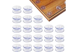 MENNYBACK 20Pcs Slip-Proof Double Sided Sucker Pads, Suction Pad For Glass Table, Small Suction Cup, Double Sided Suction Cup, Sucker, Suction Cup For Glass Table Top, Glass Table Sucker, For Glass Table (20mm)