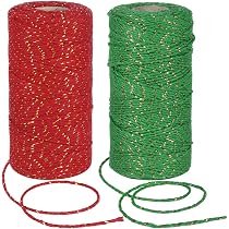 Bobine De Ficelle Coton Bicolore Noir Et Blanc - 100 M X 2 Mm - Pour Emballage Cadeaux Et Déco