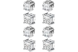 Gojewen Magnetic Earring Studs Women Men Fake Earring Non Piercing Clip on Magnet Jewellery Stainless Steel