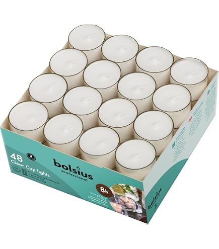 Bougie Votive Non Parfumée Avec Bougeoir En Verre Transparent - Lot De 24 - Marque Belle Vous