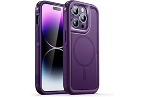 ‎JETECH JETech Etui dla iPhone 14 Pro 6,1 Cala Kompatybilny z MagSafe, Ciężki Obowiązek Dwuwarstwowe Wytrzymała Ochrona, Odporny na Wstrząsy Ochronna Wytrzymały Magnetyczne Osłona Telefonu (Głęboka Purpura)