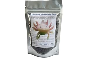 Pet Friend Axolotl Food Balance Pellet Diet for Adult Axolotl Tadpoles Clawed Frogs and other Amphibians 4.5mm Adult Pellet 90g