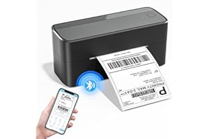 ‎PHOMEMO Phomemo DHL Bluetooth Etikettendrucker, Ettikettendrucķer 4x6 Versandetiketten Drucker, Bluetooth Label Printer Thermodrucker für Barcode, Amazon, DHL, Etsy, DPD, UPS, Ebay & Shopify - Schwarz