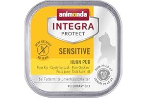 animonda INTEGRA PROTECT Sensitive Huhn Pur (16 x 100 g), Katzen Diätfutter bei Futtermittelallergie, sensitives Katzenfutter für allergische Katzen, Katzennassfutter ohne Getreide