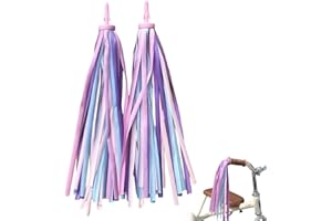 TNSOYCA 1 par Serpentinas para Manillar de Bicicleta, Colore Borlas, Scooters y triciclos Manillar Cintas, Accesorios para Bicicletas para niñas y niños, 27cm