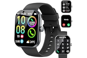 JUGEMAN Smart Watch for Men Women, 1.96" HD Smart Watches Answer/Make Calls, Fitness Watch with Heart Rate Sleep Monitor, 113+Sports, Step Counter Activity Trackers, IP68 Waterproof Smartwatch for IOS Android