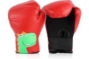 Hwtcjx Gant Boxe Enfant, Gants de Boxe pour Enfants, Boxing Gloves, Adaptés aux 3-10 Ans, Entraînement (Rouge)
