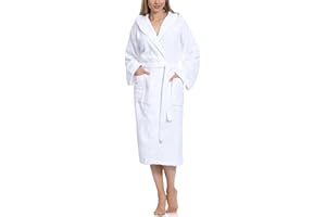 Ladeheid Damski Szlafrok Frotte Wykonany w 100% z Bawełny LA40-102