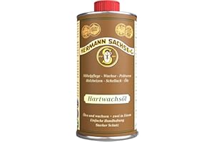 Hermann Sachse Hartwachsöl farblos 250ml Holzpflegeöl zur Holz-Pflege vielfältiger Holzarten 2 in einem Wachs und Holzöl für starken Holzschutz