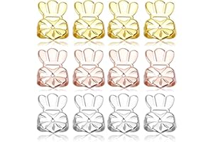 NHCDFA Earring Lifters Backs, Magic Earring Backs, Earring Backs, Easy to Use Back Earrings for Ear Lobe Lifter (2 Pairs of Silver, 2 Pairs of Rose Gold and 2 Pairs of Gold)