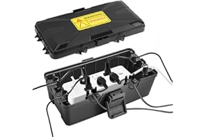 DNGH kabelbox wasserdicht Outdoor elektrobox außenbereich, sicherheitsbox für kabelverbindungen im freien, bis zu 12mm Kabel-Ø, 6 Kabeleingänge und ausgänge für Wetterfeste, Verlängerungskabel
