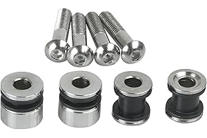 SWESGI Motorcycle Docking Hardware Kit for 2000-2017 Harley Softail Detachable Sissy Bar Solo Rack,Chrome (Softail 2000-2017)