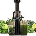 Juicer Machine, Reemix Cold Press juicer Machine Compact Size, Juice Extractor, Nutrient and Vitamin Dense, BPA-Free Tritan, Easy to Clean (Black)