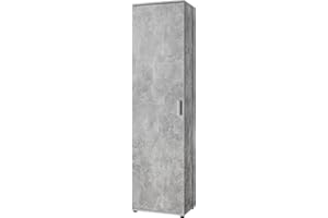 AVANTI TRENDSTORE Berbenno - Armadio multiuso in legno laminato con 1 anta a battente e 6 ripiani, disponibile in diversi colorazioni. Dimensioni LAP ca. 50x184x35cm