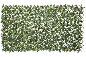 LOLAhome Celosía Extensible con seto Artificial Premium Laurel de 2x1 m | Realista y Natural, Alta Ocultación, Tratamiento UV, No inflamable, Transpirable | para Jardín, Balcón, Terraza o Piscina