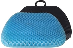 FOMI Thick Premium All Gel Orthopedic Seat Cushion | (16.5" x 18") | Large Comfortable Pad for Car, Office Chair, Wheelchair, or Recliner | Pressure Sore Relief, Prevents Sweaty Bottom | Portable