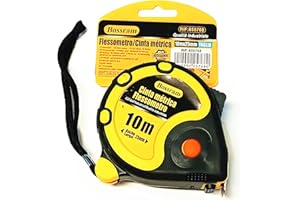 Herran Flessometro da 10 Metri -Metro a Nastro 10mt x 25mm Clip per Cintura, Gancio Magnetico, Pesa=418grammi