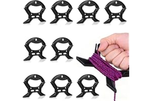 HOMSFOU 10pcs Cord Winder Reel: Reusable Extension Cord Storage Wrap for Fishing Tools & Kite - Cable Spool Organizer with Holder for Rope String (Black, 13 * 9.9 cm)