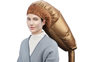 ‎SEGBEAUTY Segbeauty Trockenhauben für Haare, Bonnet Hood für Haartrockner, Motorhauben-haartrockneraufsatz, Haarkappe für Stylen, Locken, Lange Haare, Haarhaube für Föhn mit Gummiband, Gold