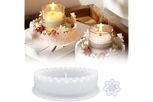 TZEKING Gießformen Silikon Adventskranz,Gießform Adventskalender,Kerzenständer Form,Gießform Adventskranz 1-31,Gipsformen zum Gießen Weihnachten