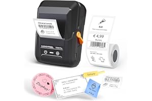 SUPVAN T50M Pro Drukarka Etykiet Z 1 Rolką Białych Etykiet, Termiczna Drukarka Etykiet Samoprzylepnych, Smart App Ponad 40+ Czcionek, Ponad 150+ Wzorów I Ponad 700+ Ikon Dla Domu, Biura I Firmy