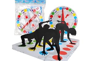 XWLEYW Twisting Game for Kids Adults, Balance Floor Mat Game with Spinner, Funny Balance Party Game Pad for Family Team, Interactive Puzzle Games for 2+ Players, Ideal for Parties Garden Indoor Play