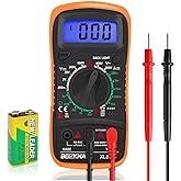 Beizkna Digital Multimeter Voltmeter Battery Voltage Multi Tester AC DC Volt OHM Amp Current Meter Continuity Circuit Resista