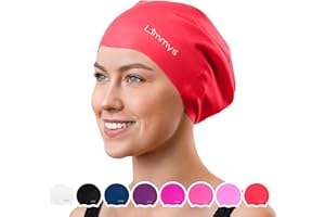 Limmys Czepek pływacki dla dorosłych z długimi włosami - 100% silikonowy czepek kąpielowy dla dzieci dla mężczyzn i kobiet - jakość premium, elastyczne i wygodne czapki kąpielowe