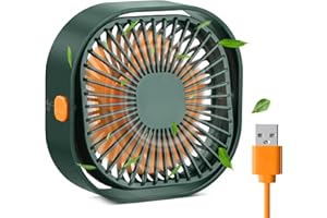 benpen USB Lüfter Leise Klein,360° Mini Ventilator Grow,Small Table Fan Mit 3 Stufe,BüRo Ventilator,keiner Tischventilator pflanzen ventilator Schreibtisch Schlafzimmer Zuhause im Freien PC
