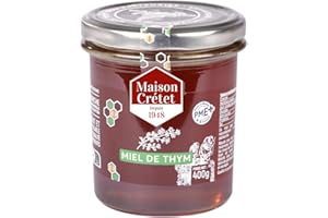 Maison Crétet | Miel de Thym | liquide ambré | Miel des garrigues préservées | Pot verre |400gr
